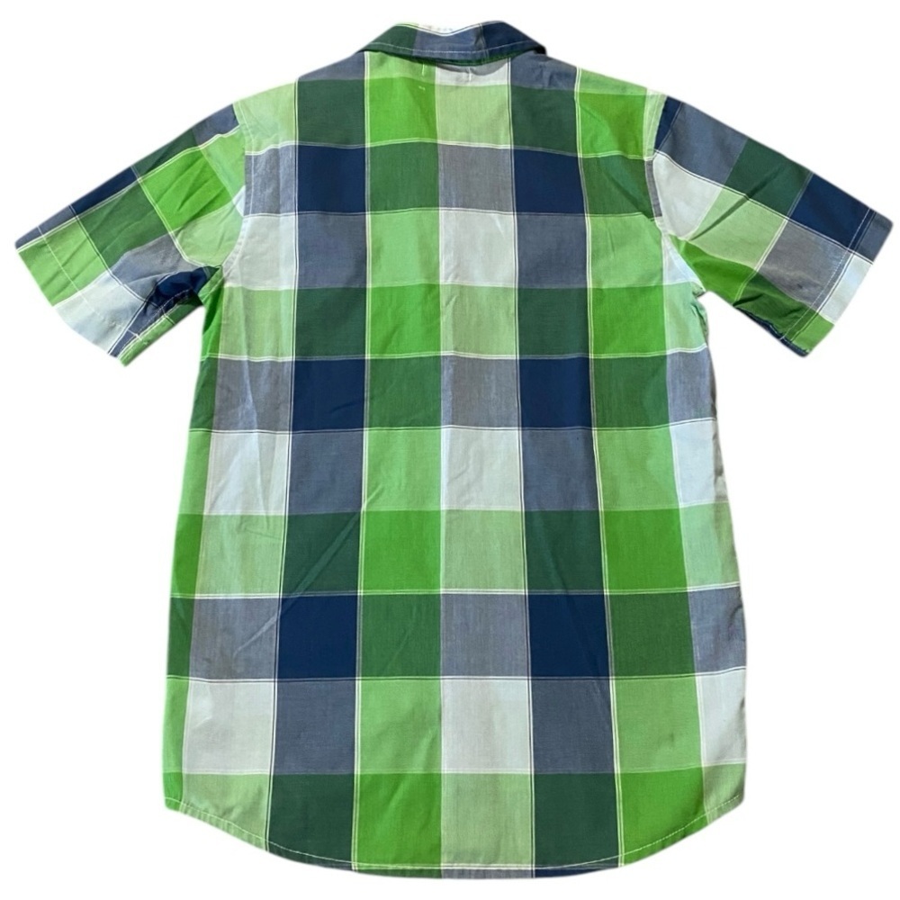 Old Navy Boys Shirts Size 10 Lot of 2 Western Pearl Snap Plaid Short Sleeve - Picture 7 of 15